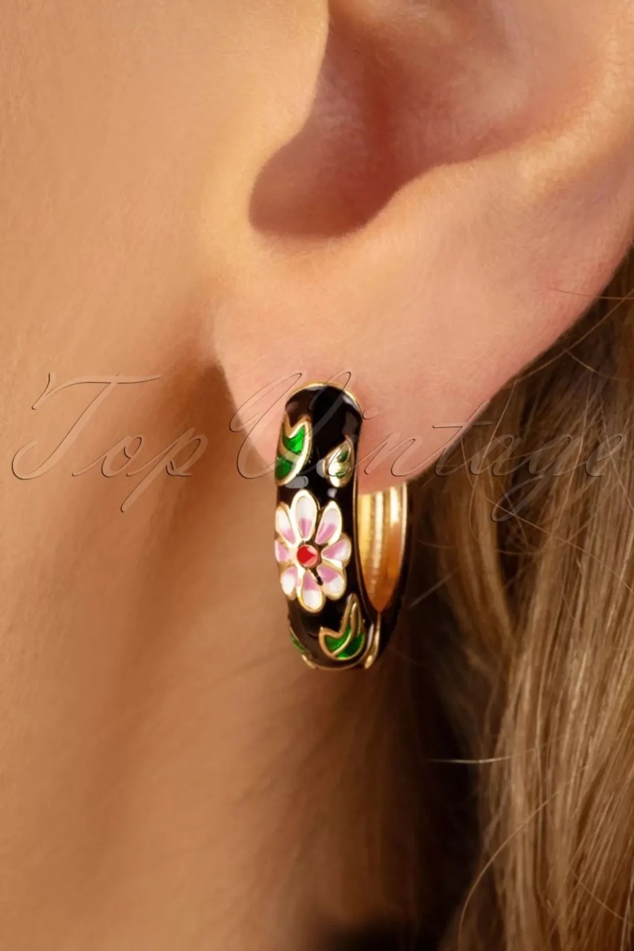 My Flower Oorbellen In Zwart