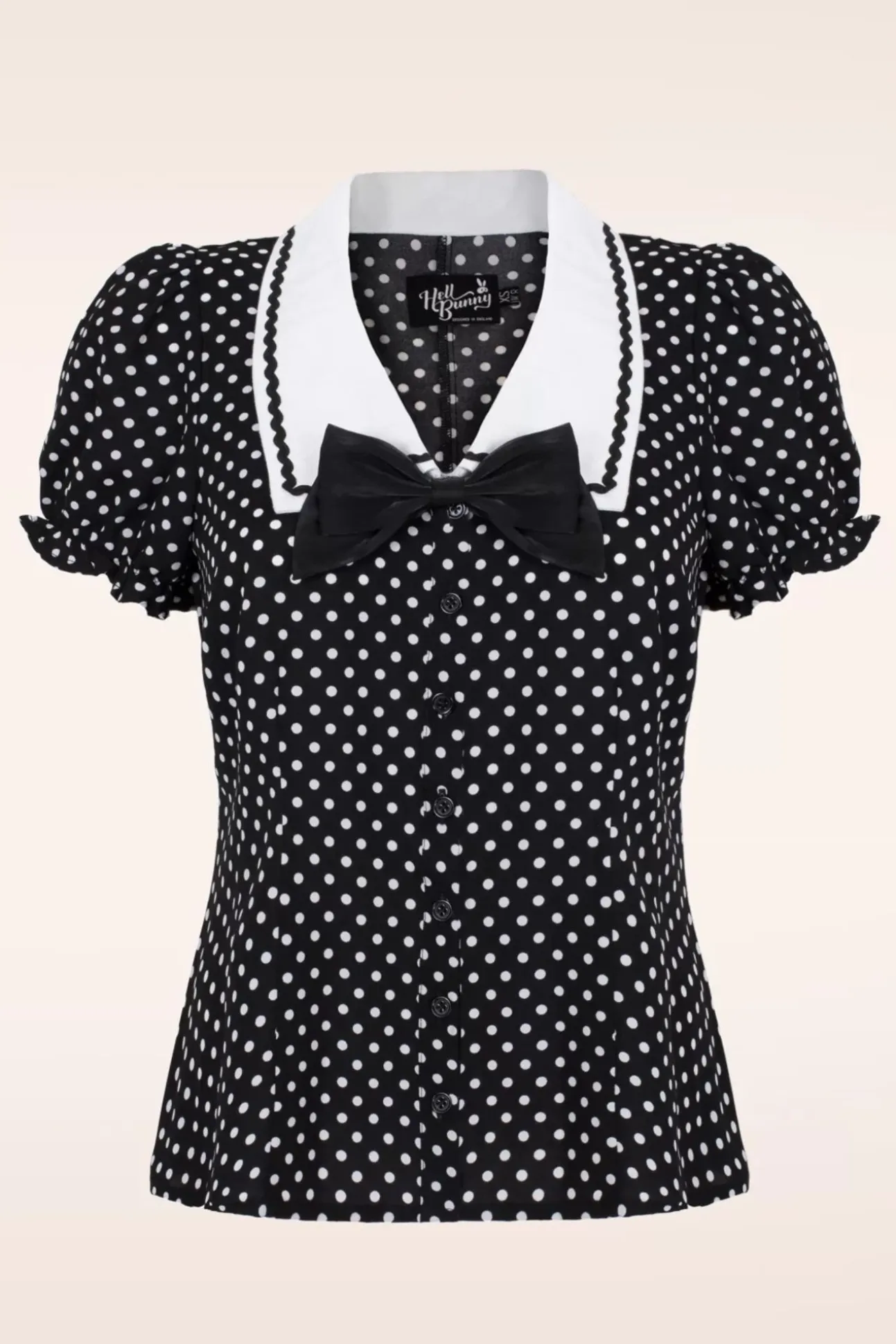 Naomi Blouse In Zwart En Wit