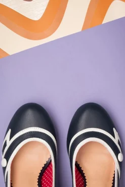Nautical Kelly Lee Pumps In Marineblauw