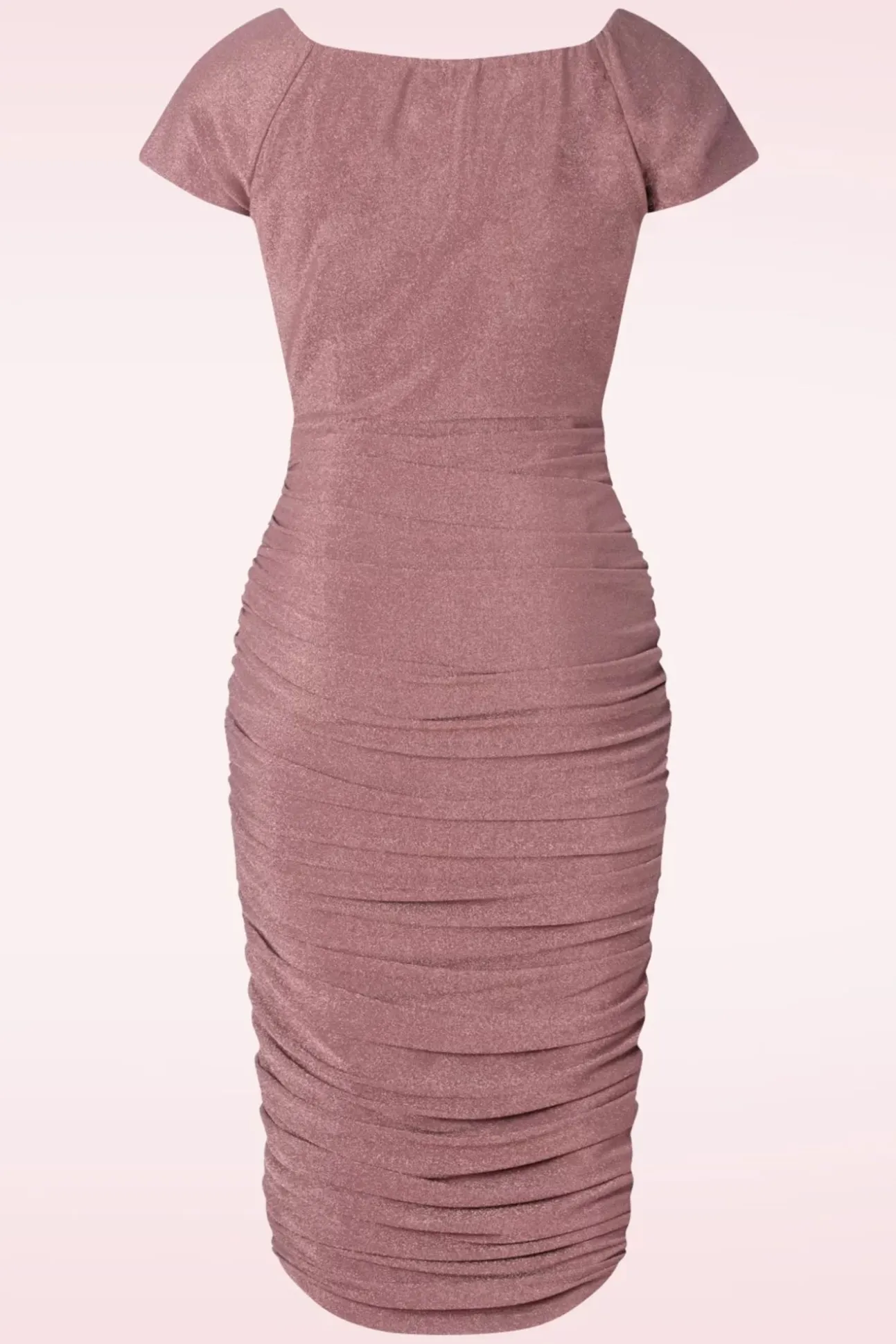 Norma Jeane Pencil Jurk In Roze Glitter
