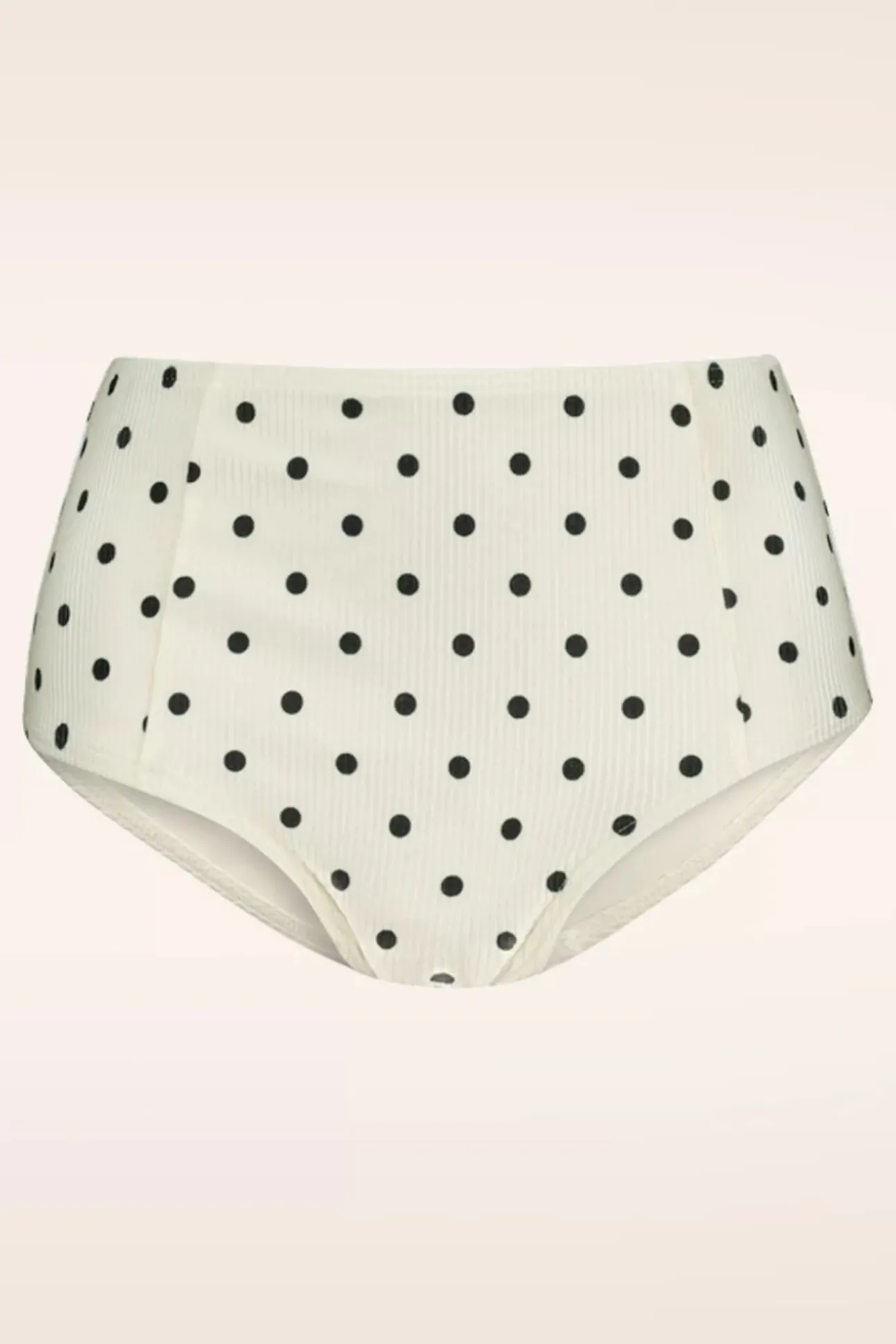 On Point High Waist Bikini Broekje In Gebroken Wit