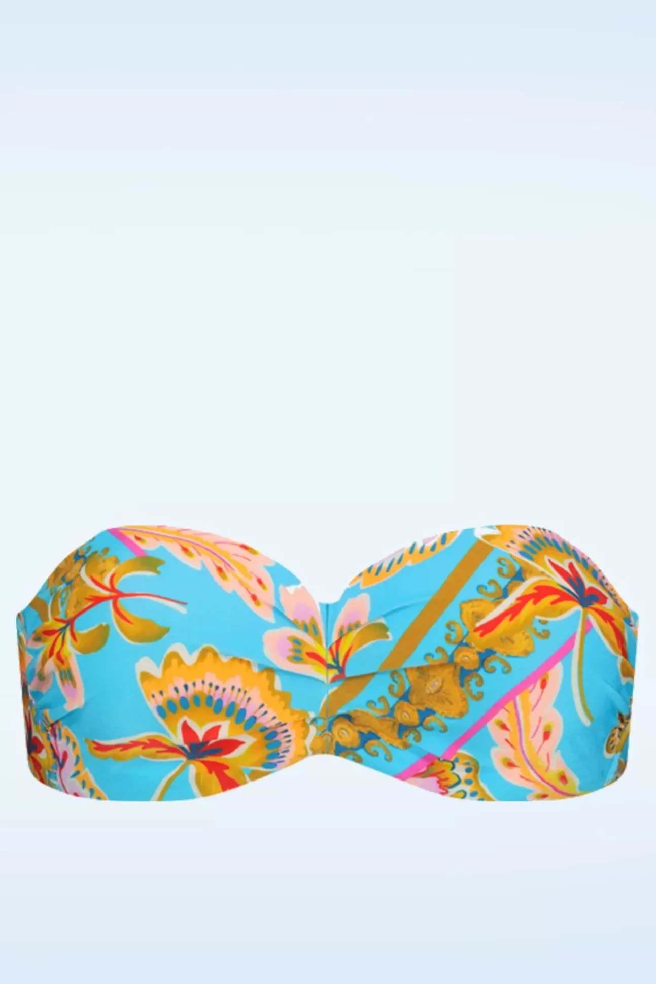 Orient Padded Bikini Top In Blauw