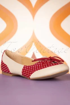 Oxford Isabella Ballerina's In Nude En Rood