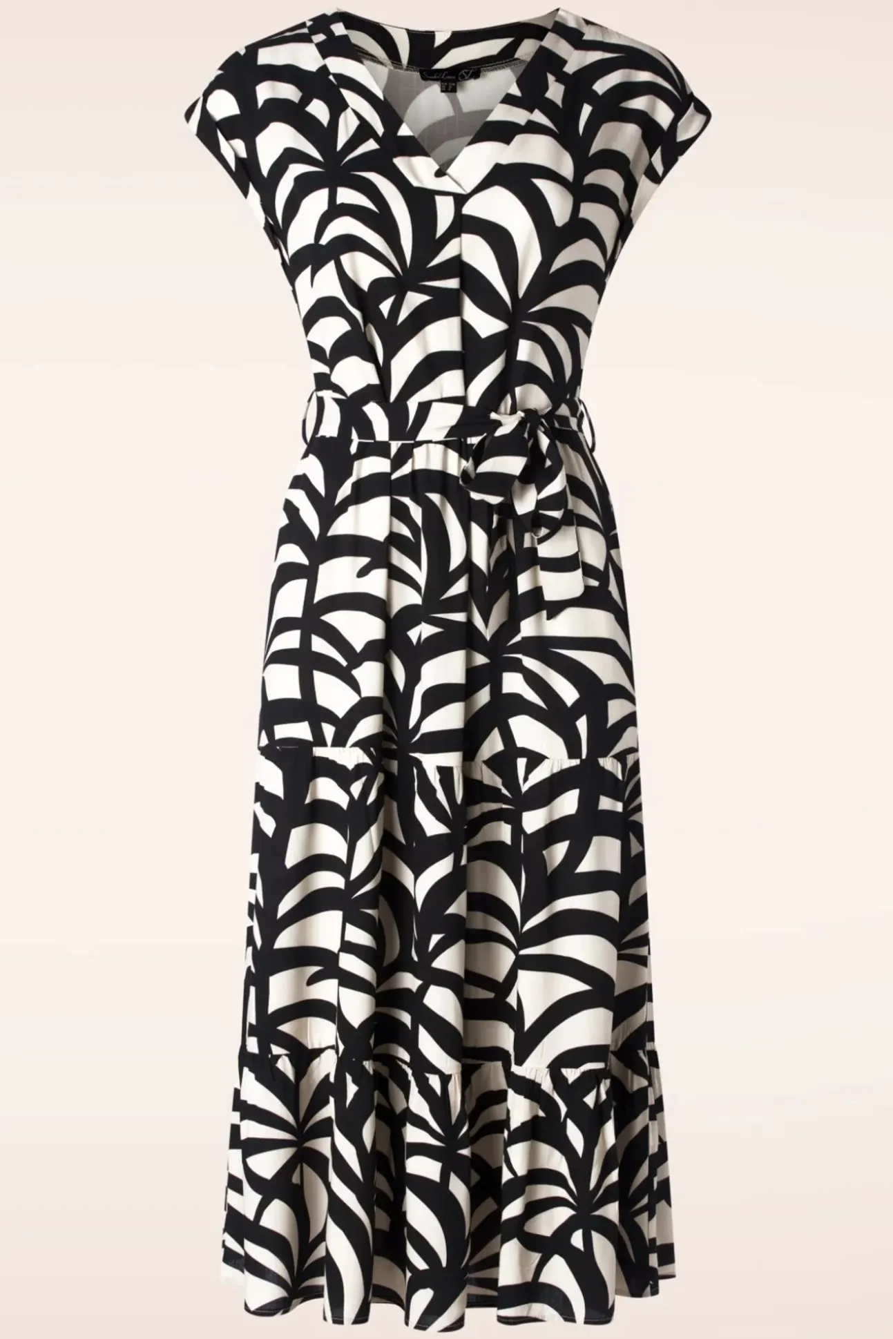 Paloma Maxi Jurk In Zwart En Zand