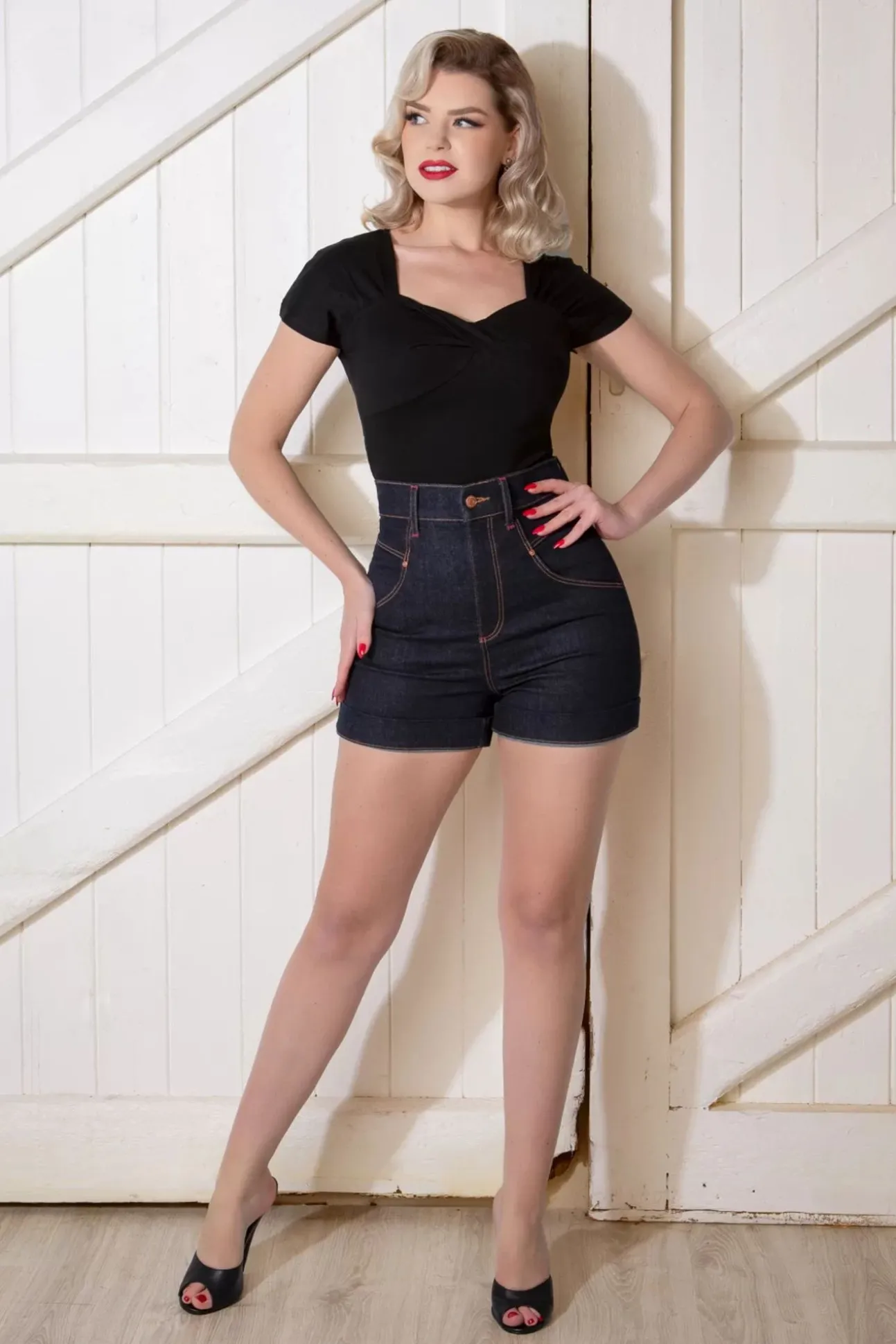 Pepper Short In Donkerdenim