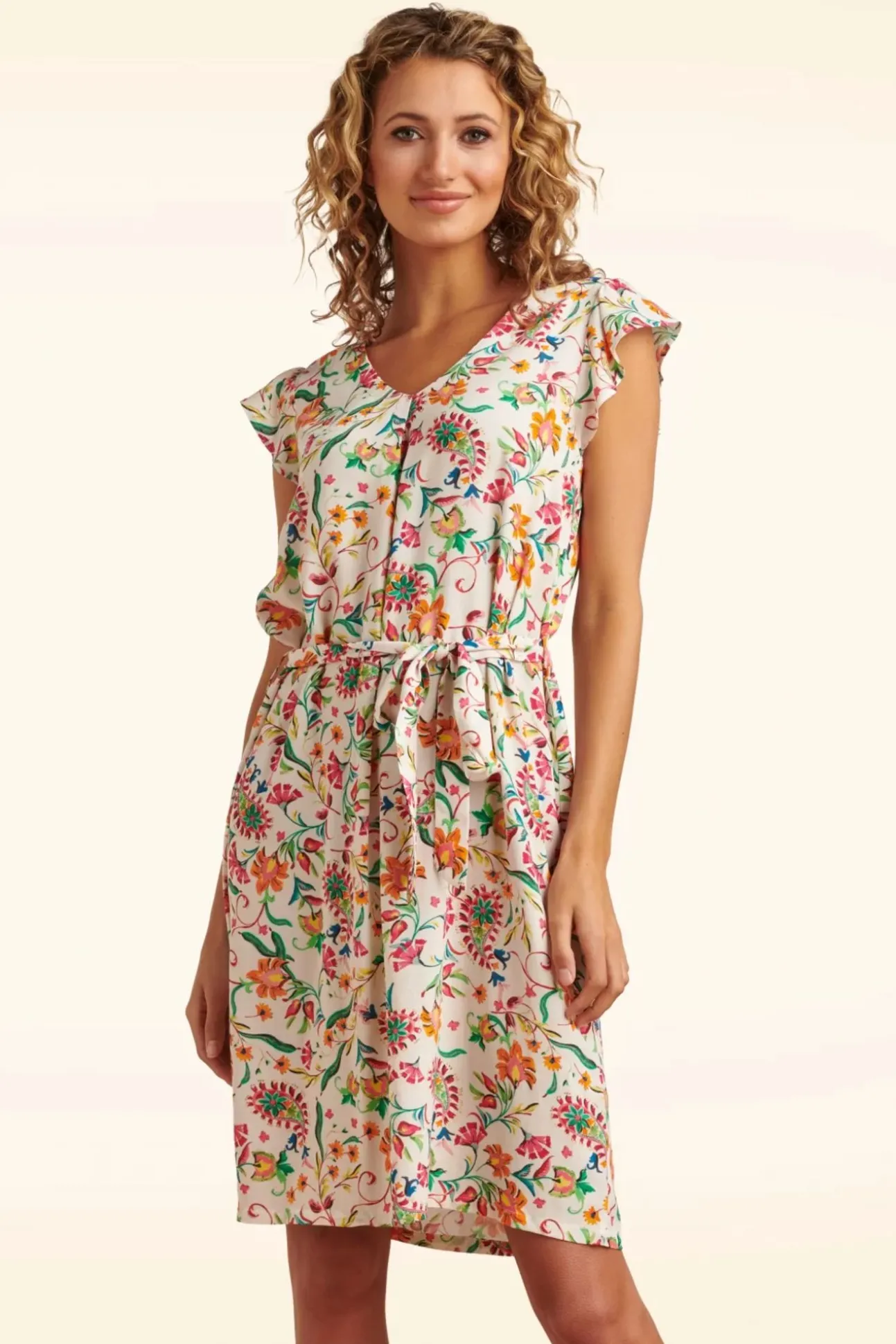 Petra Paisley Jurk In Wit