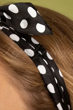 Pin-Up Haarsjaal Zwart Polkadot