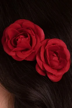 Pin-Up Rode Rozen Haarclips