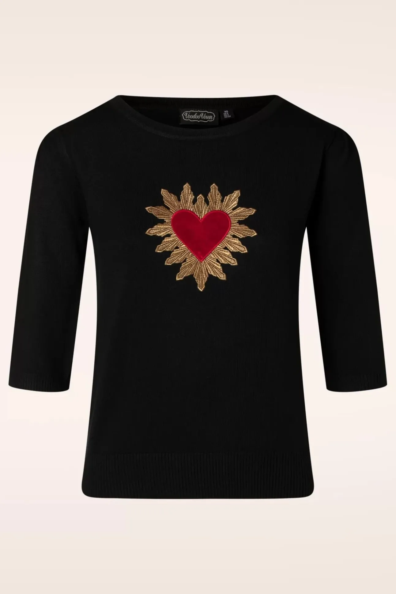 Queen Of Hearts Trui In Zwart