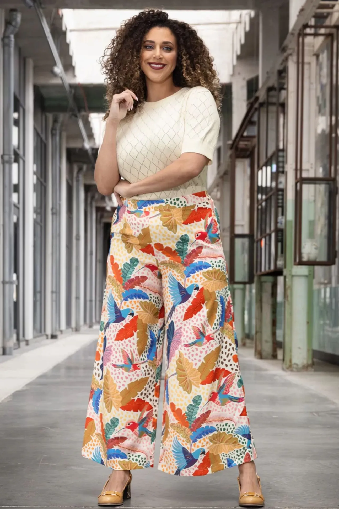 Rio Tropical Flare Pantalon In Multi