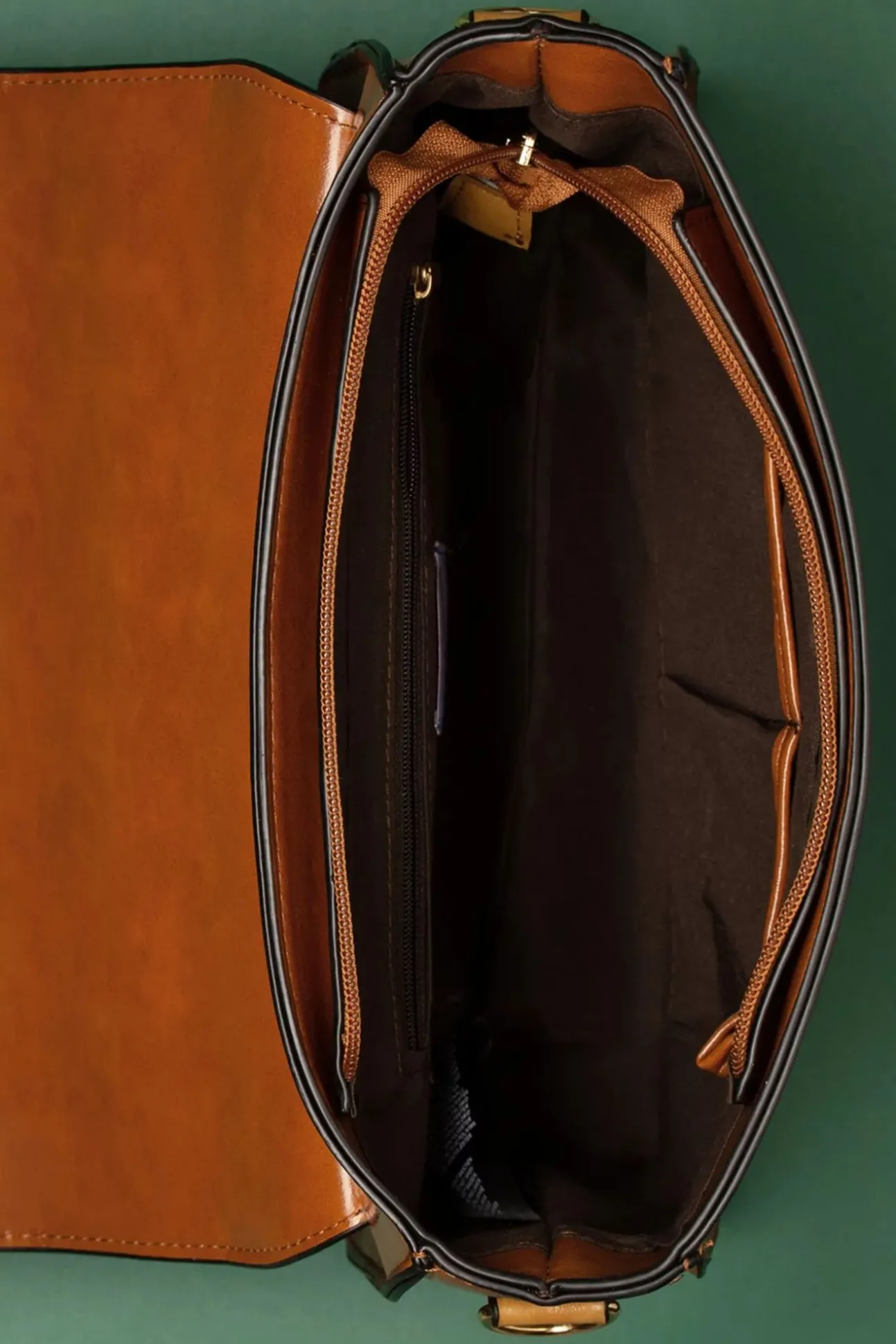 Scandal Office Handtas In Camel En Cognac