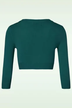 Shela Cropped Vest In Pauwgroen
