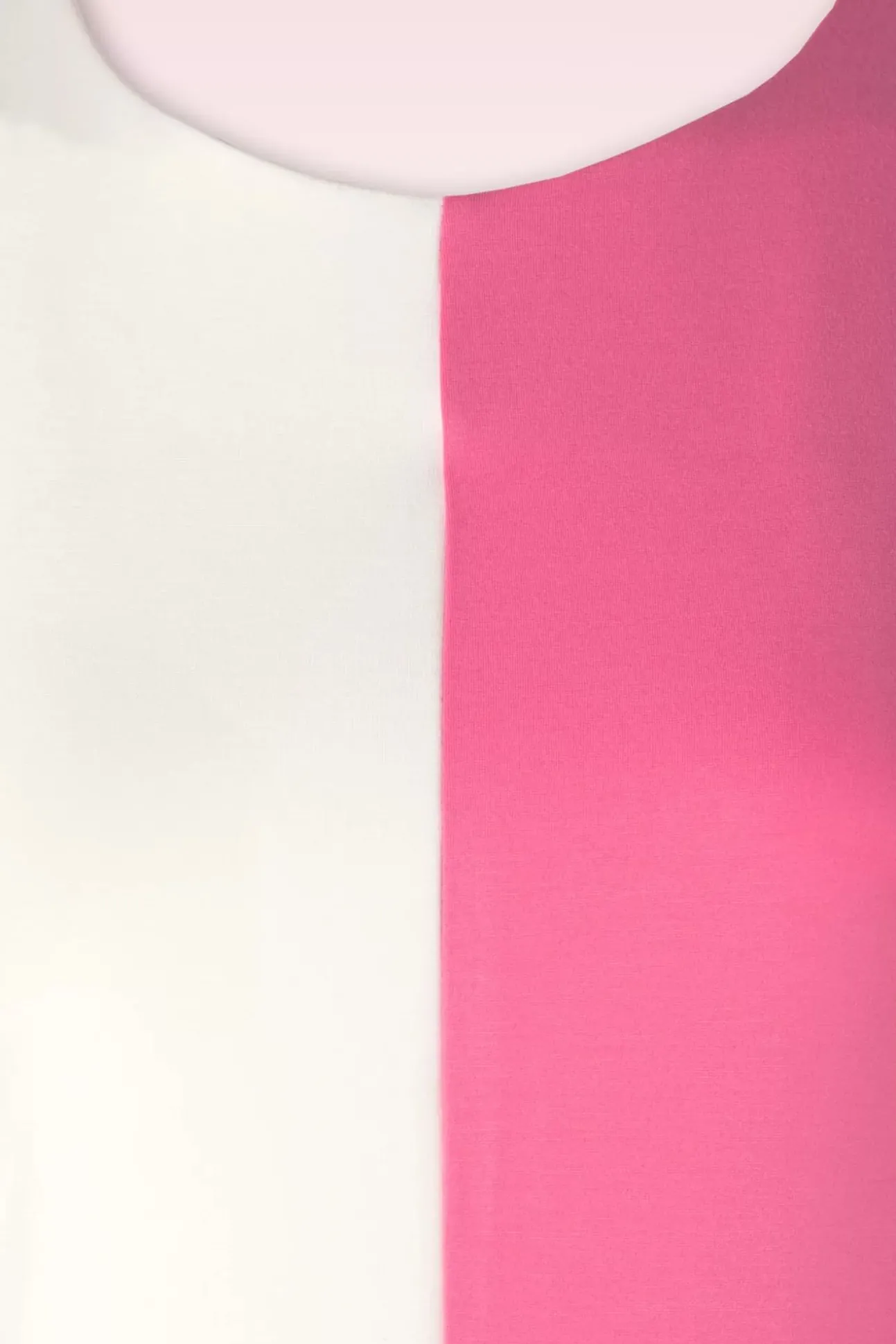 Sixties Contrast Jurk In Roze
