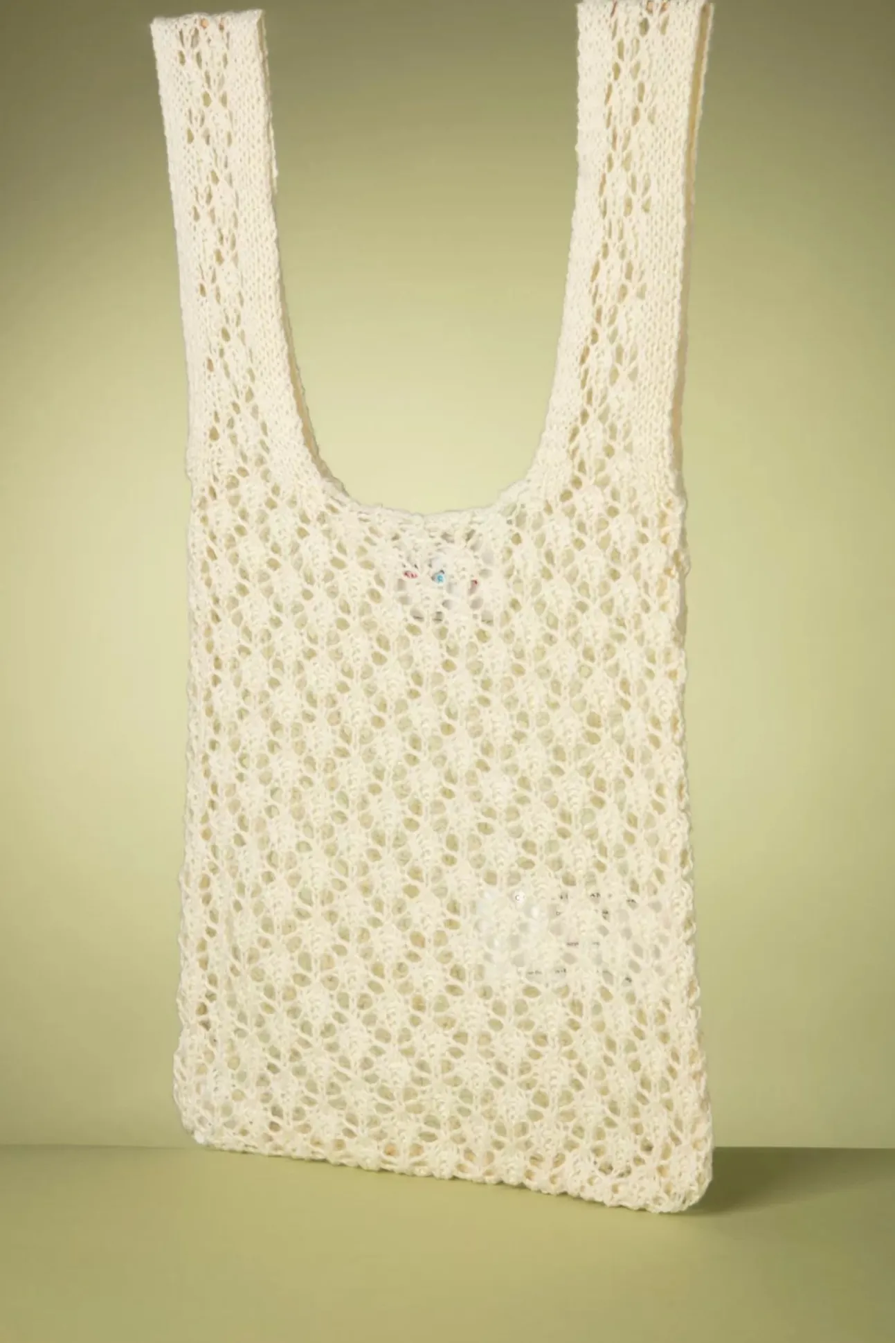 Small Crochet Tas In Creme