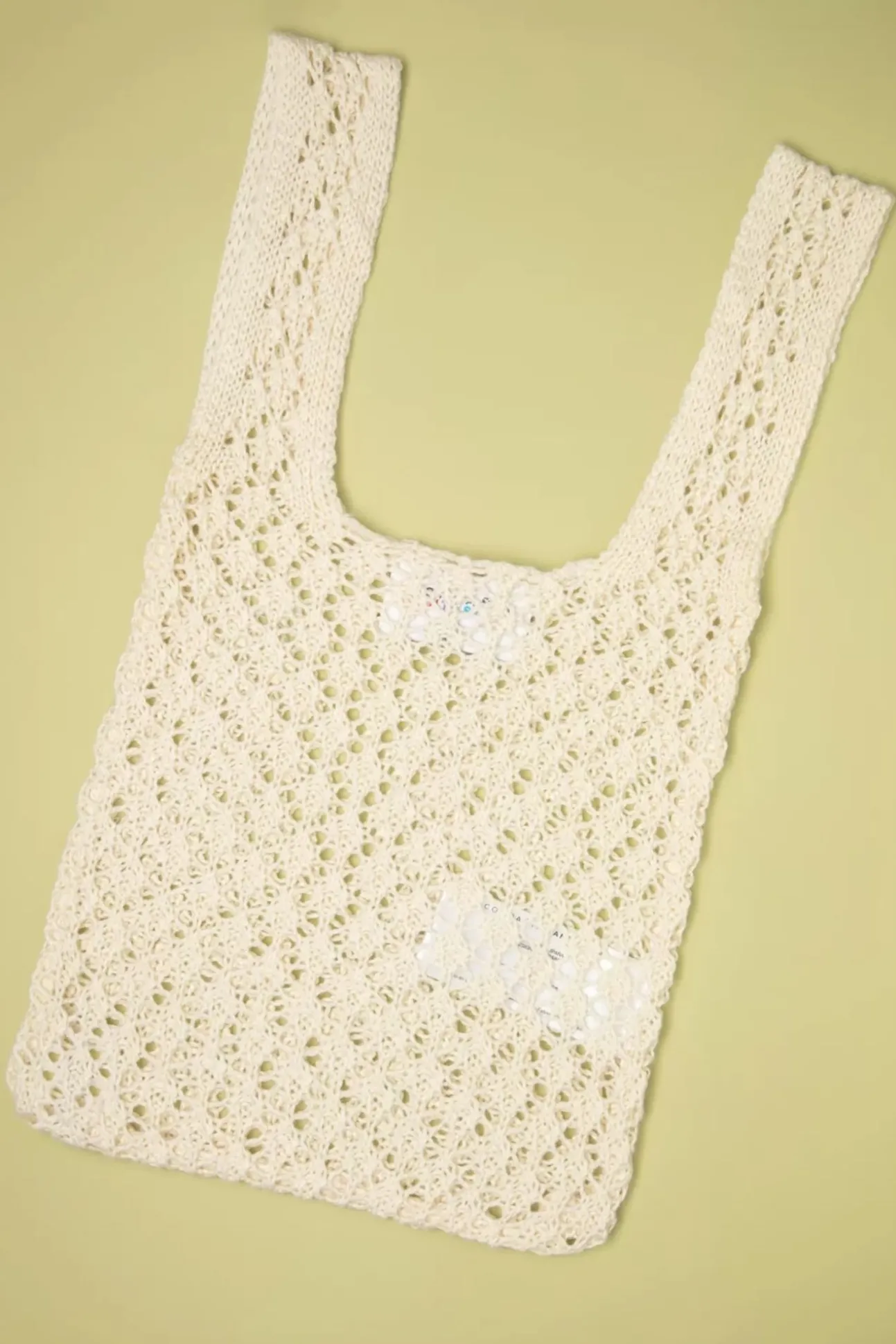 Small Crochet Tas In Creme