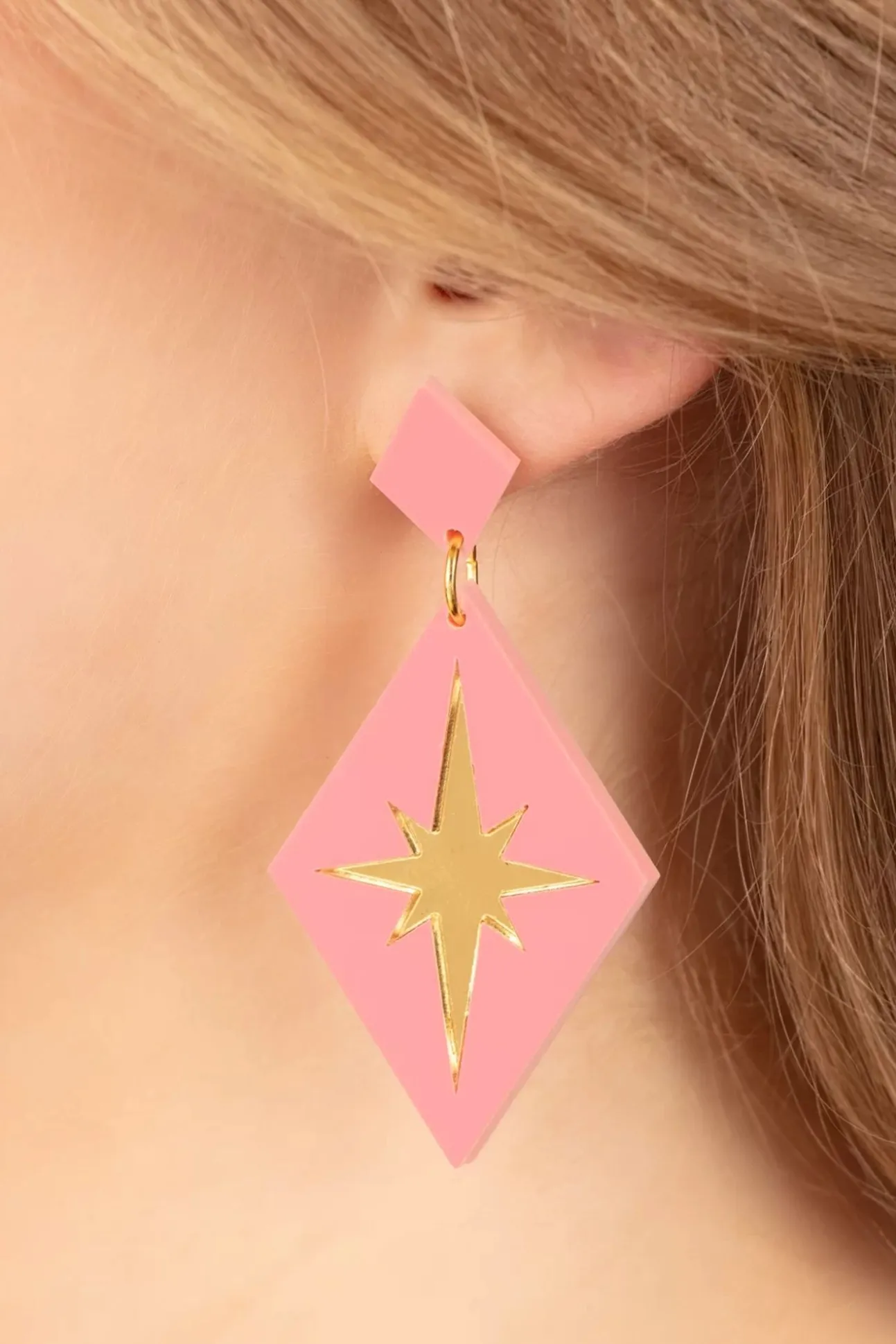 Starburst Oorbellen In Roze