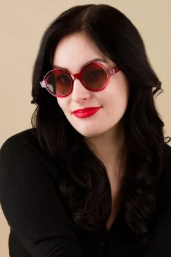 Stay Shady Ronde Zonnebril In Rood
