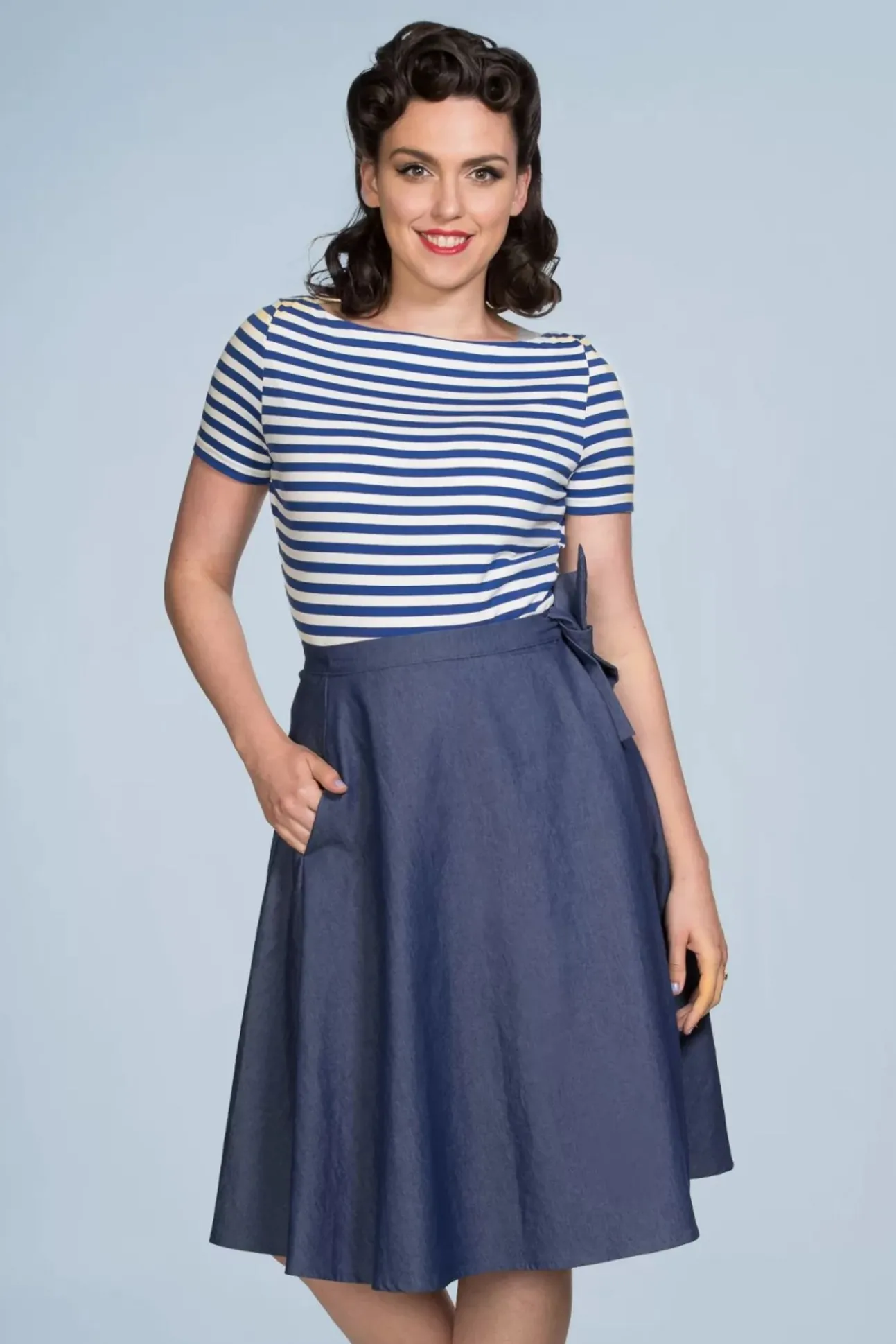 Sweet Sail Wrap Swingrok In Denimblauw