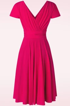 The Alessandra Swing Jurk In Felroze