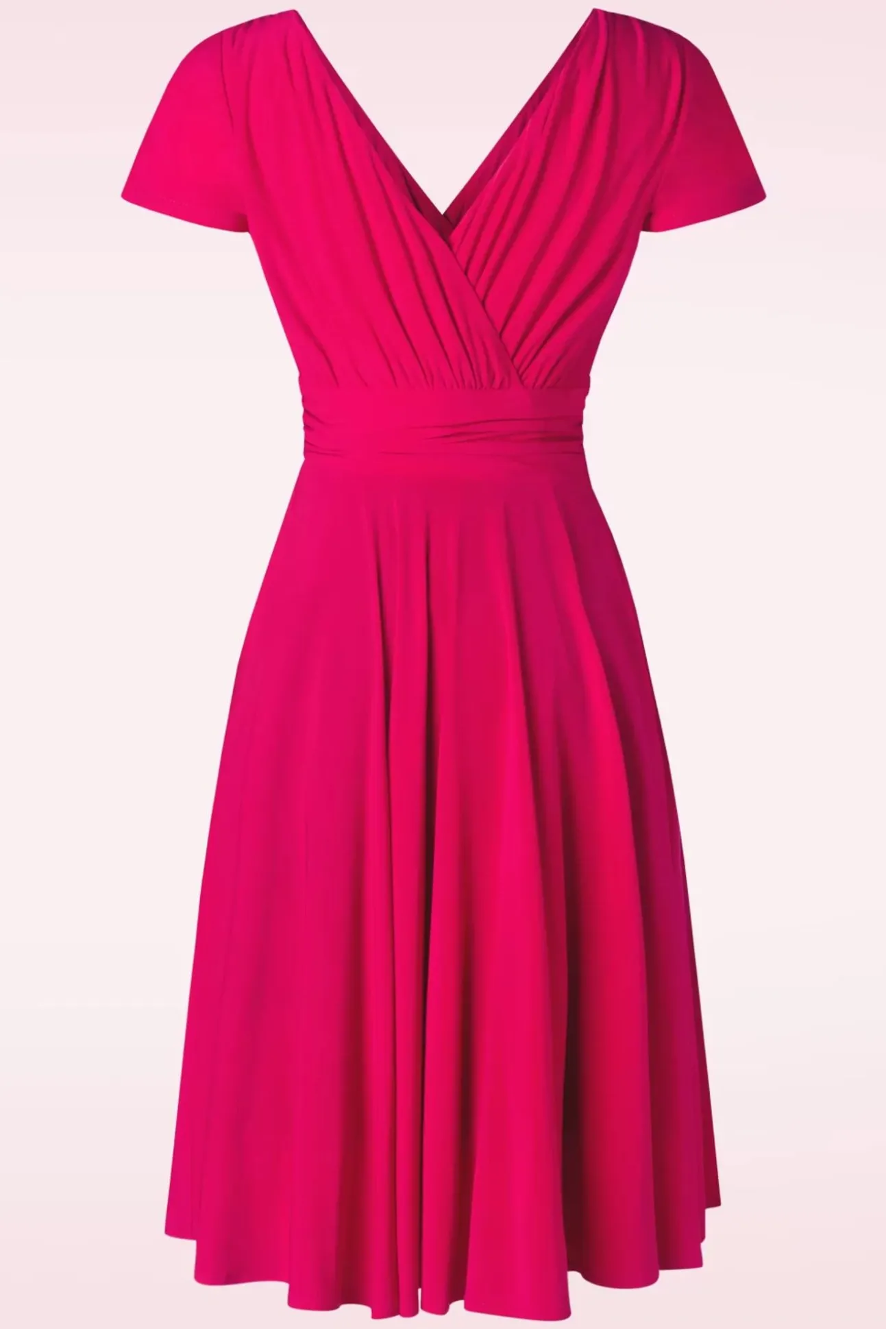 The Alessandra Swing Jurk In Felroze