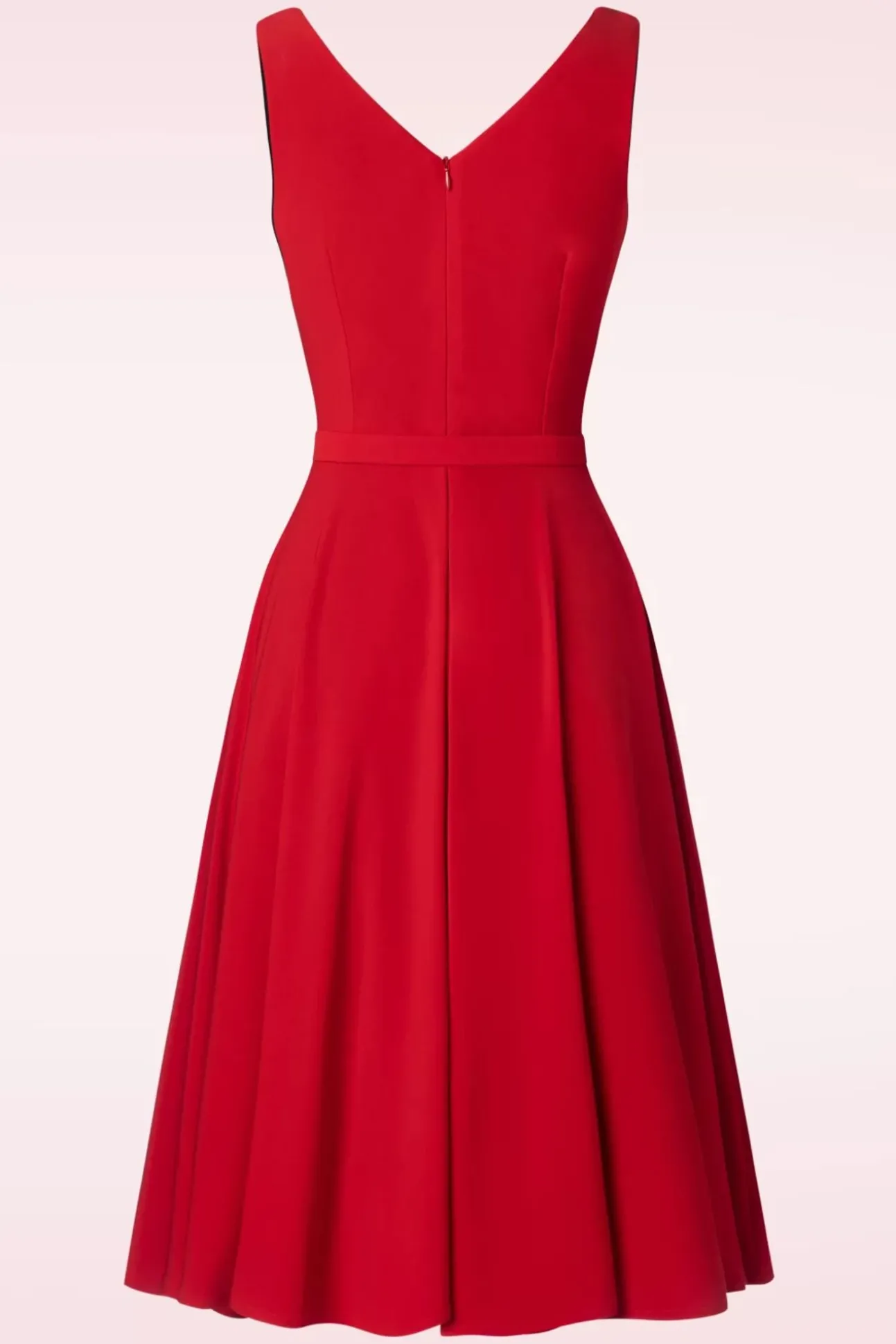 The Gina Lee Swing Jurk In Scarlet Rood