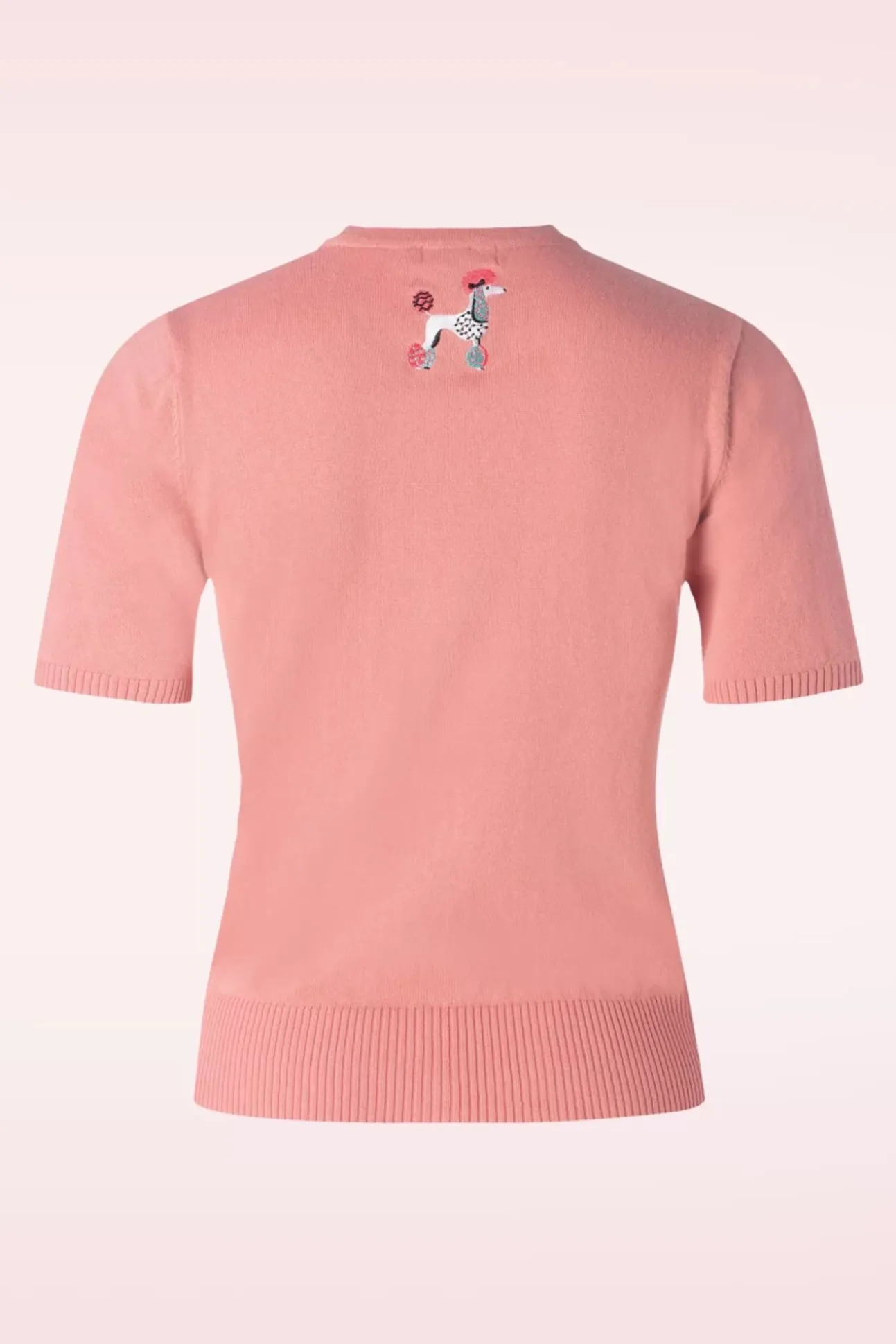 The Kissing Poodles Cardigan In Roze
