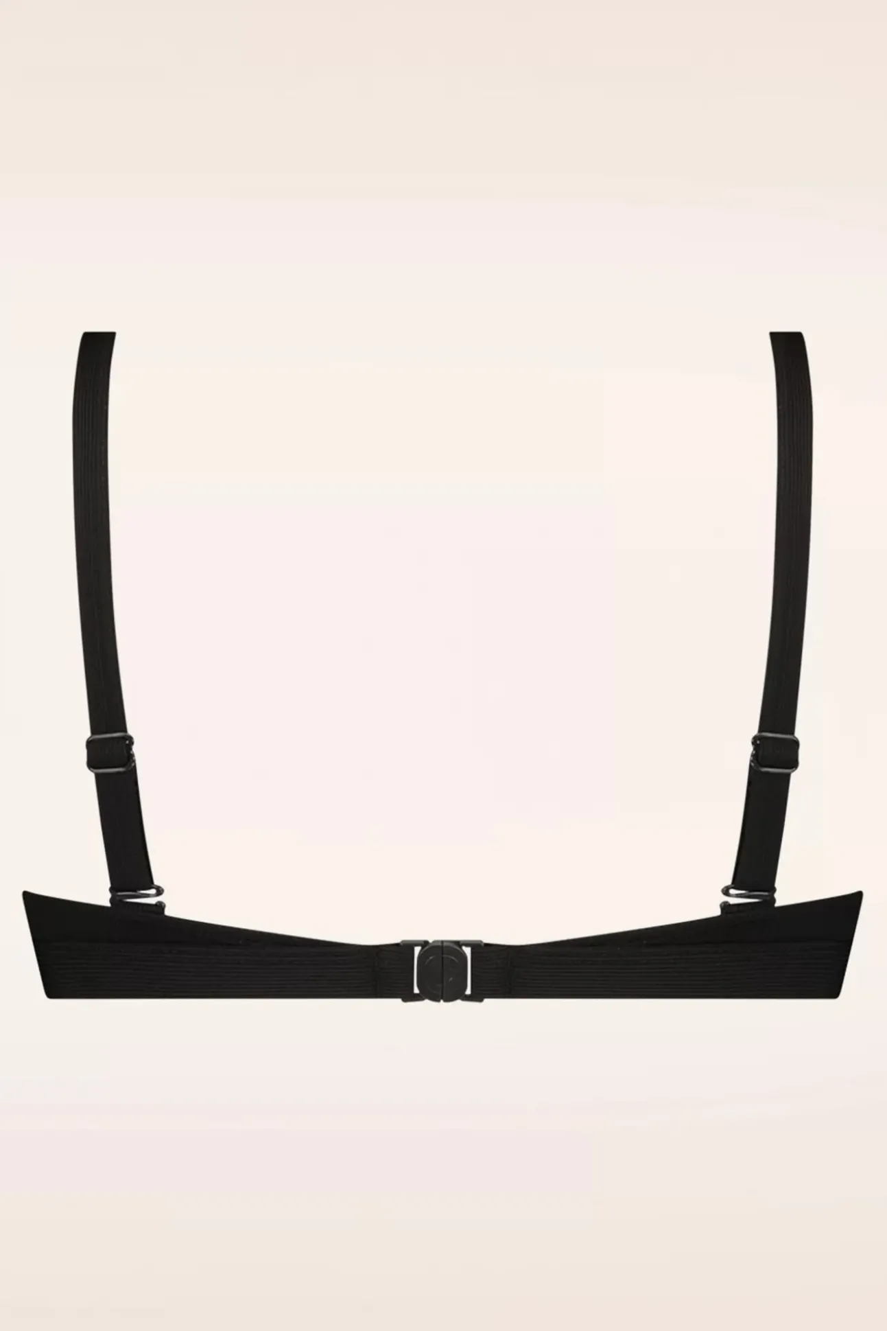 Triangle Bikinitop In Black Rib