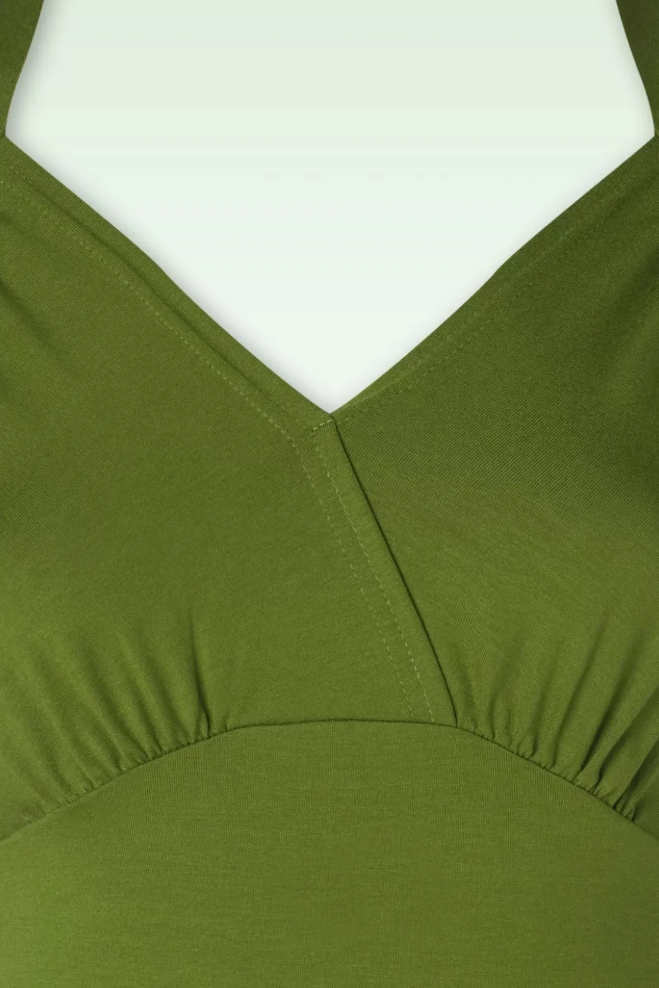 Tricot Sweetheart Top In Luxe Olijfgroen