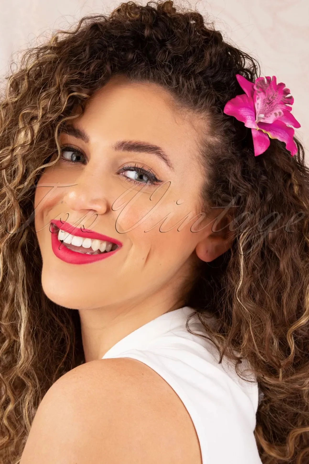 Tropical Vibes Haarbloemclip In Roze