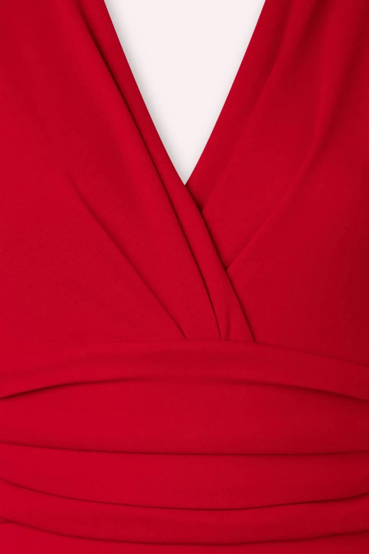 Vivien Pencil Jurk In Diep Rood
