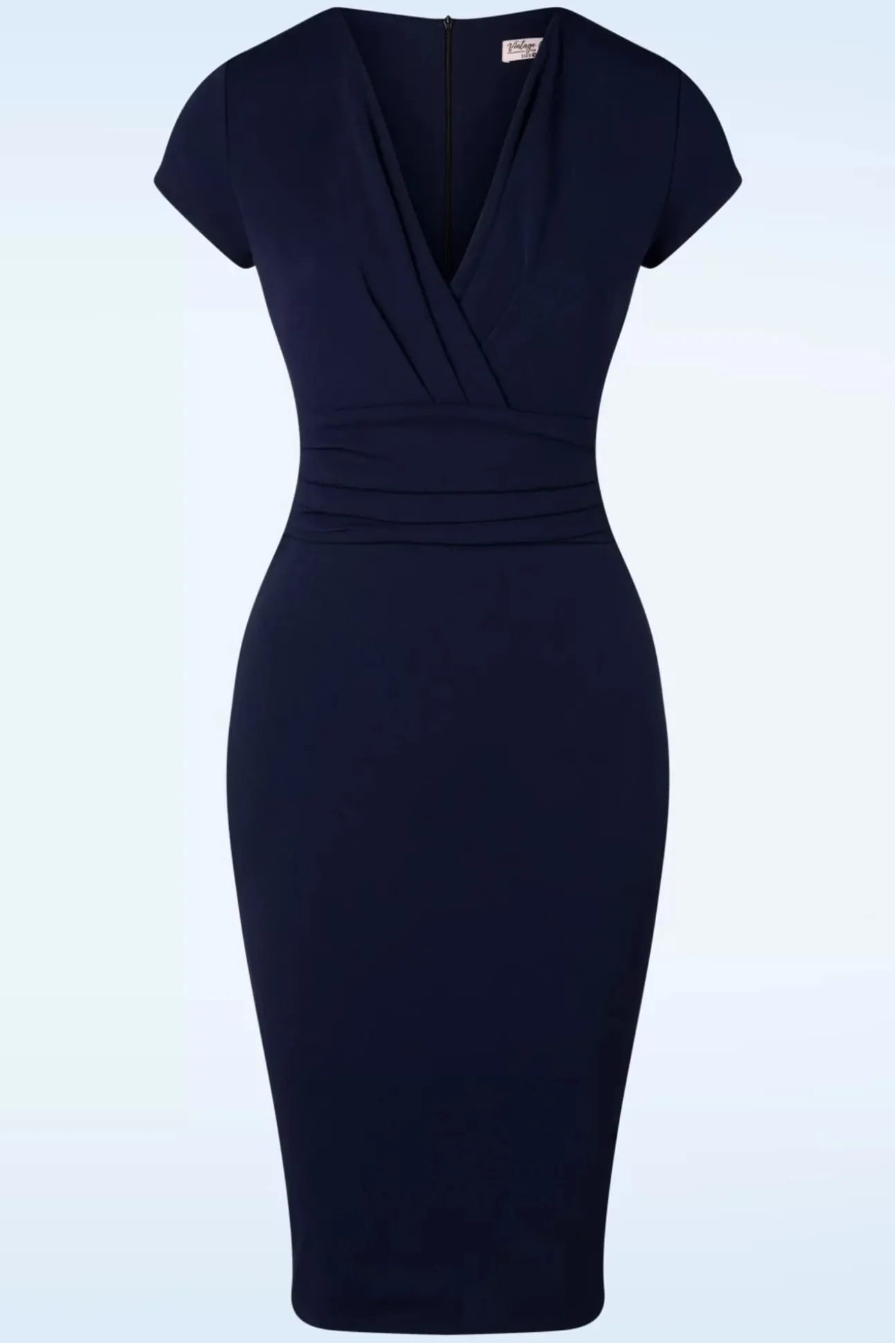 Vivien Pencil Jurk In Marineblauw