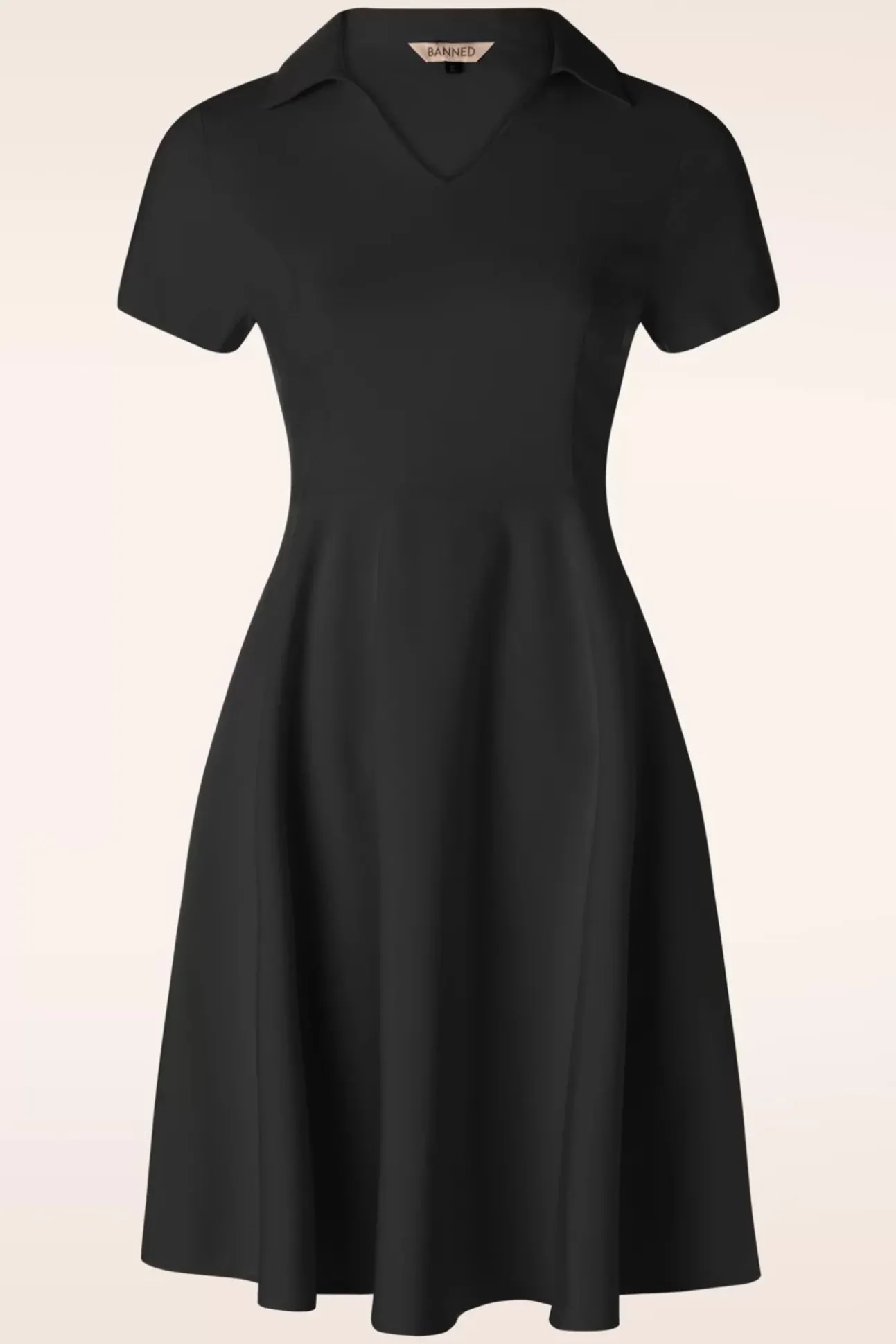 Wonder Fit And Flare Swing Jurk In Zwart