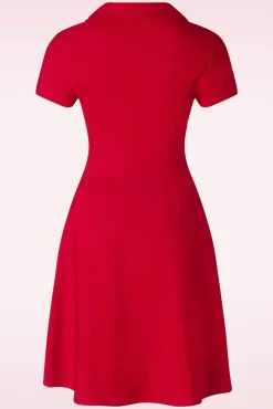 Wonder Fit And Flare Swing Jurk In Rood